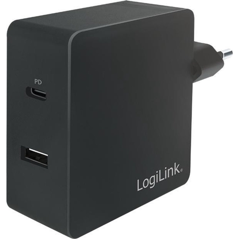 LogiLink Ladegerät USB-oplader 65 W 1x USB-A, 1x USB-C USB PD Binnen