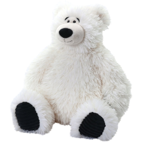 Wild Republic knuffel ijsbeer - wit - 40 cm - zittend - pluche - ijsberen - pooldieren -