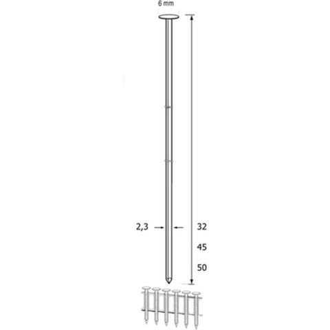 Dutack Coilnagel RNCS23 Nk 32mm ds 8 duizend - 5223002