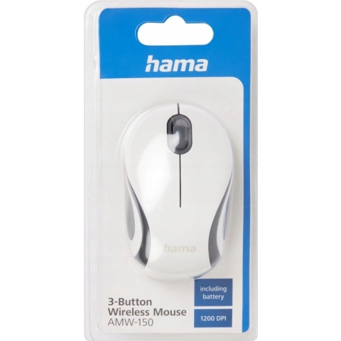 Hama Optische Minimuis 3-knops Draadloze Muis AMW-150 zilver
