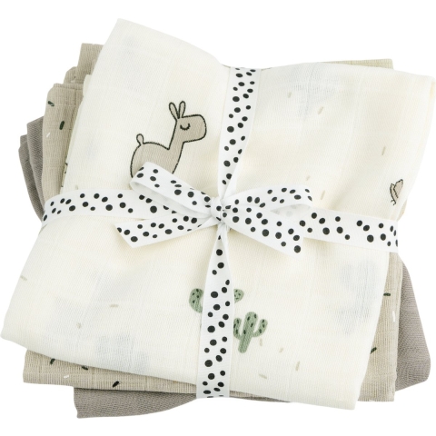 Done by Deer Hydrofiele Doek - 3-pack - 70x70 cm - Lalee Zand - Done by Deer - OneSize - Hydrofiele Doek