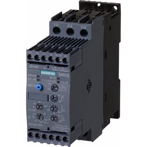 Siemens 3RW4026-1BB14 3RW40261BB14 Softstarter Motorvermogen bij 400 V 11 kW Motorvermogen bij 230 V 5.5 kW 400 V/AC Nominale stroom 25 A