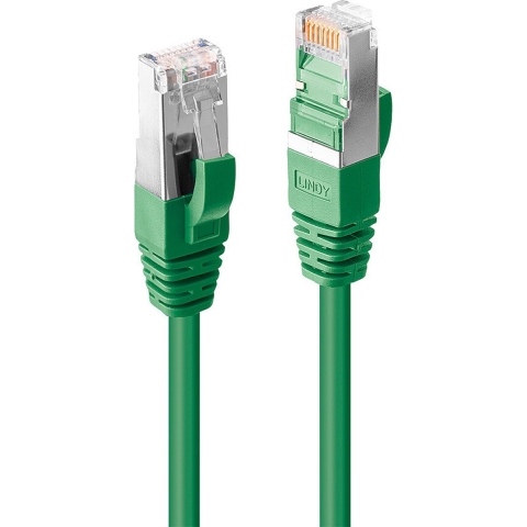 LINDY 47683 RJ45 Netwerkkabel, patchkabel CAT 6A S/FTP 10.00 m Groen 1 stuk(s)