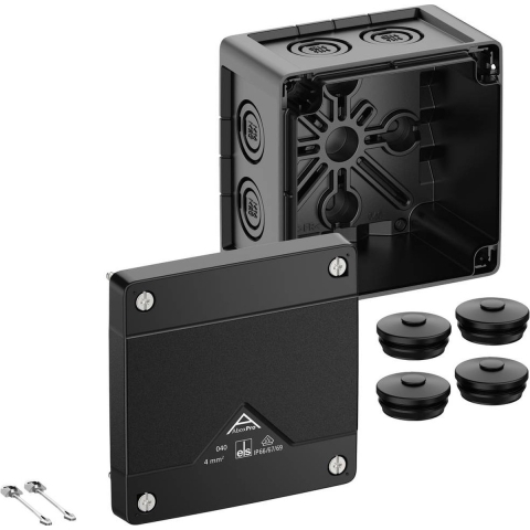 Spelsberg Abox Pro 040-L/sw Aftakkast (l x b x h) 102 x 102 x 70 mm Zwart IP66, IP67, IP69 1 stuk(s)