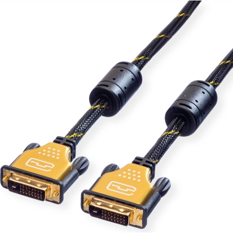 ROLINE GOLD Monitorkabel DVI, M-M, (24+1) dual link, 1 m