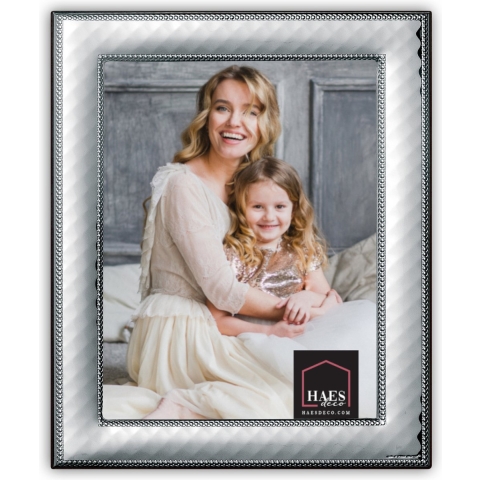 Haes Deco Verzilverde Fotolijst Ancona voor een foto van 10x15 cm - Fraai Verzilverd met luxe Houten achterzijde en standaard om neer te zetten