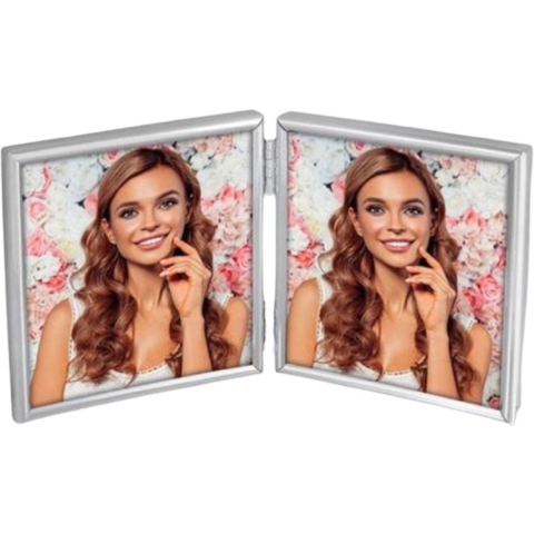 Zep Fotolijst 120DS01-44 Silver 2x 10x10 cm