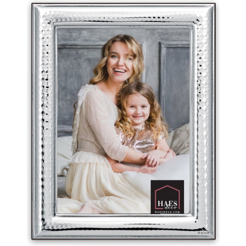 Haes Deco Verzilverde Fotolijst Bologna voor een foto van 10x15 cm - Fraai Verzilverd met luxe Houten achterzijde en standaard om neer te zetten