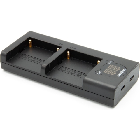 ChiliPower Sony NP-QM71 / NP-QM91 dubbellader voor 2 camera accu's (tegelijk)