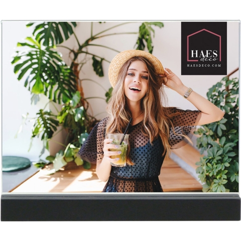 Haes Deco Acryl Fotolijst Falun voor foto 13x18 met houten standaard zwart - AQ757BHS