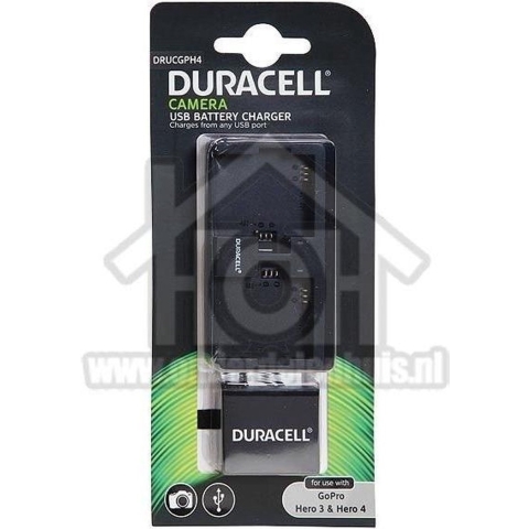 Duracell USB dubbellader met accu voor GoPro Hero4