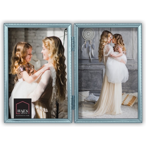 Haes Deco Duo Verzilverde Fotolijst Parma voor 2 foto's van 7x10 cm - DVP12410-1