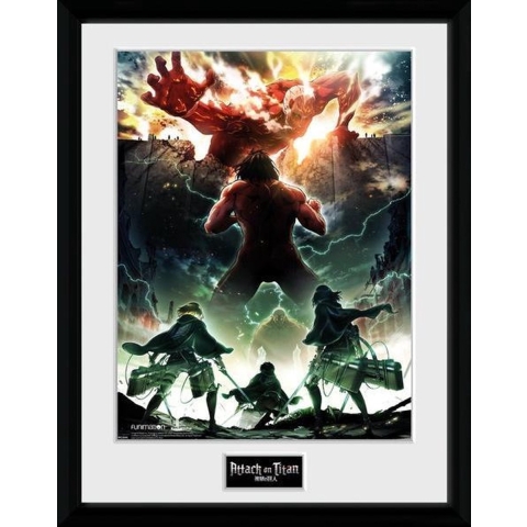 Attack on Titan Framed Print - Key Art