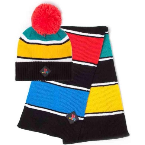 Playstation - Retro Colors Beanie & Scarf Gift Set