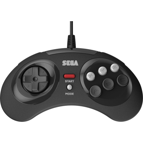 Retro-Bit - SEGA Mega Drive 8-Button USB Controller (Black)