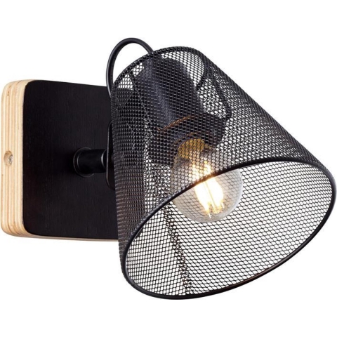 Brilliant 40110/76 - 1 Spots Wandlamp Metaal/Hout