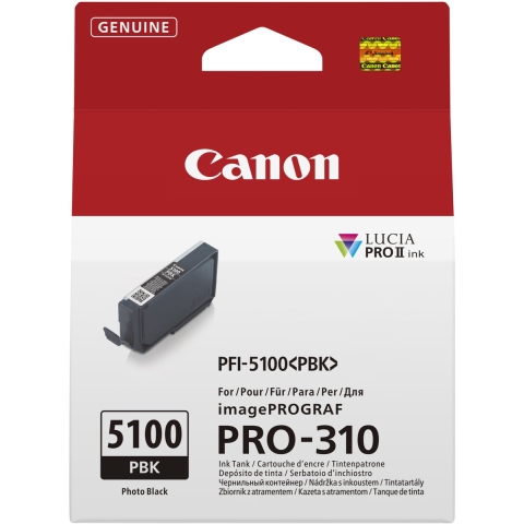Canon PFI-5100 PBK Photo Black Inkt voor Prograf Pro 310