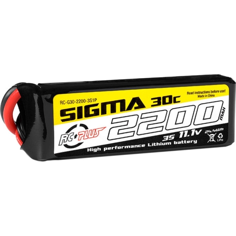 RC Plus Lipo 30c 11,1 volt 2200mah met XT60 stekker