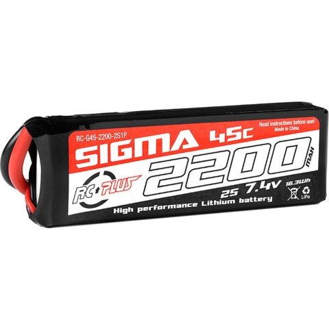 RC Plus Lipo 45c 7,4 volt 2200mah met XT60 stekker