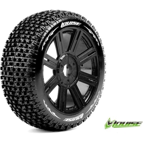 Louise B-PIRATE Soft banden op zwarte spaakvelgen voor 1/8 buggy