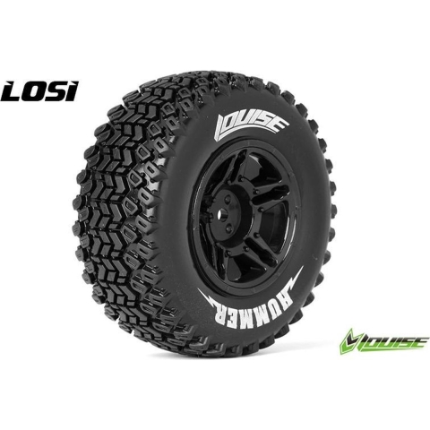 Louise SC-HUMMER shortcourse Soft banden op zwarte velgen - Losi 4x4 (FR)