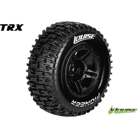 Louise SC-PIONEER shortcourse Soft banden op zwarte velgen - (Slash 2WD: RR, Slash 4x4: FR/RR)
