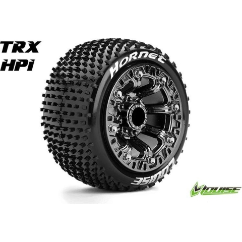 Louise ST-HORNET Banden Set - Soft - 2.2" Velgen Black Chrome - Hex 12mm
