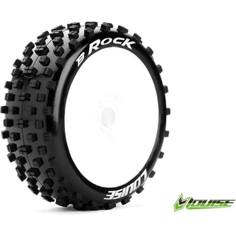 Louise B-ROCK Soft banden op witte disc velgen voor 1/8 buggy