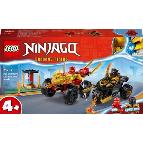 Ninjago - Kai en Ras' duel tussen auto en motor Constructiespeelgoed