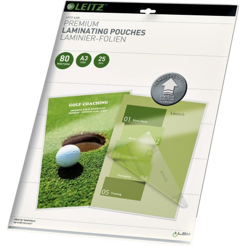 Leitz Lamineerfolie DIN A3 80 micron glanzend 25 stuk(s)