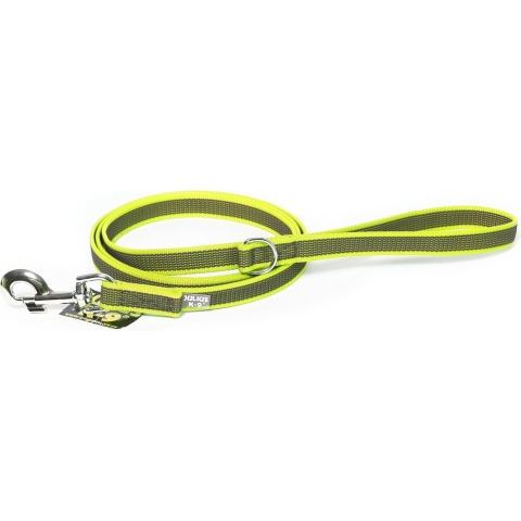 Antislip Hondenriem - 20mm x 1,8m - Met handvat & O-ring - Neon