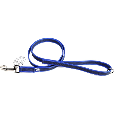 Antislip Hondenriem - 20mm x 1,2m - Met handvat & O-ring - Blauw