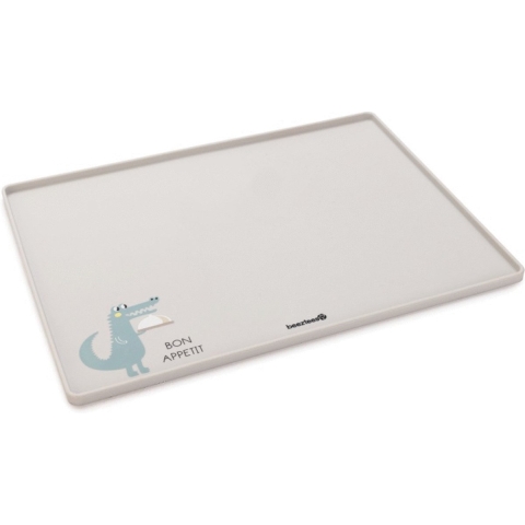 Beeztees Puppy Placemat Humy - Hondenvoerbak - Silicone - Grijs - 40x30x1 cm