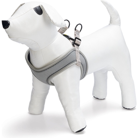 Beeztees Premium Parinca Instaptuig - Hondentuig - Nylon"Neopreen - Grijs - 38-44x2 cm