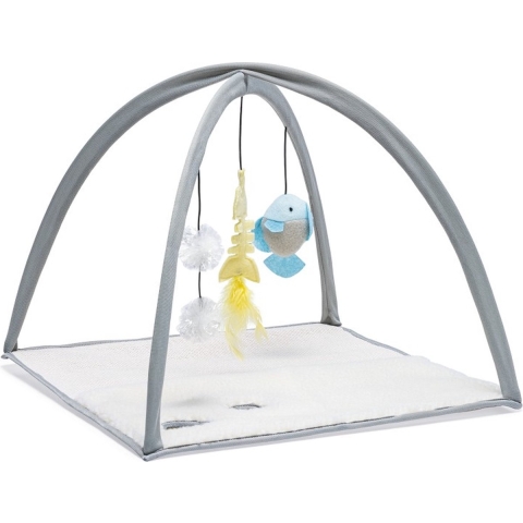 Beeztees Kitten Speelkleed Xabia - Kattenspeelgoed - Grijs - 40x40x33 cm
