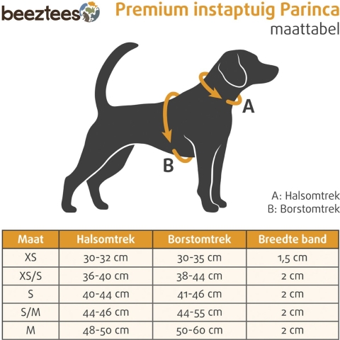 Beeztees Premium Parinca Instaptuig - Hondentuig - Nylon"Neopreen - Rood - 44-55x2 cm