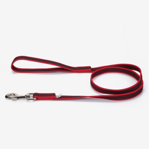 Lange lijn hond - Antislip - 20mm x 3m - Met handvat - Rood