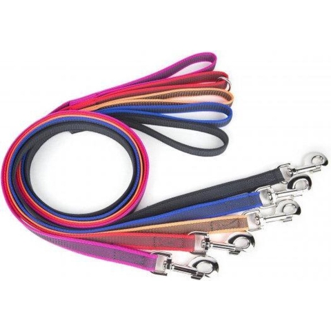 Lange lijn hond - Antislip - 20mm x 3m - Met handvat - Neon
