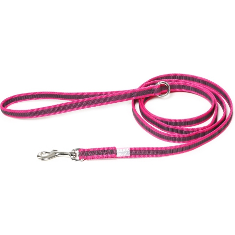 Antislip Hondenriem - 14mm x 1,8m - Met handvat & O-ring - Roze