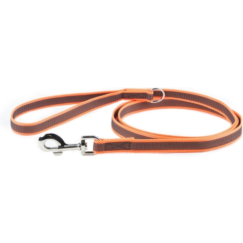 Antislip Hondenriem - 14mm x 1,8m - Met handvat & O-ring - Oranje