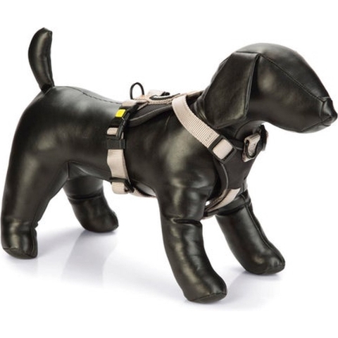 Beeztees Parinca Premium Y-Tuig - Hondentuig - Nylon - Lichtgrijs - 53- 65 cm x 25 mm
