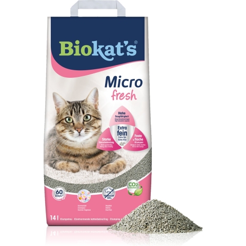Biokat&apos;s Micro Fresh kattenbakvulling 2 x 14 liter