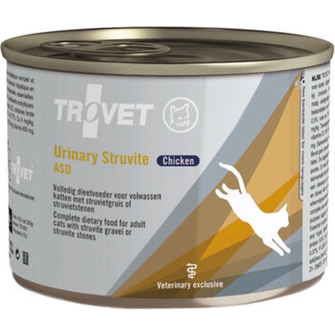 Trovet Urinary Struvite ASD met kip natvoer kat blikjes 6 x 200 g