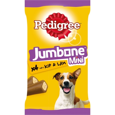 Pedigree Jumbone Mini met kip en lamsmaak hondensnack (160 gr) 8 x 160 g
