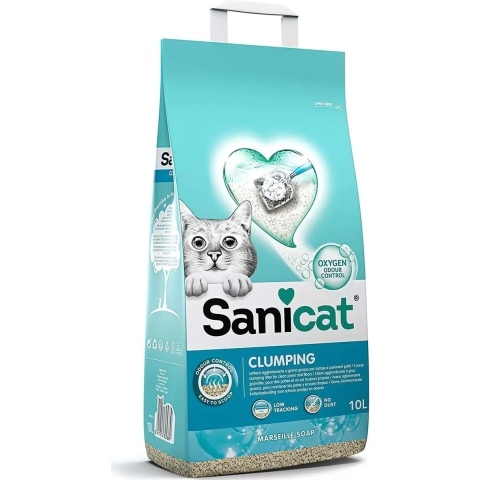 Sanicat Clumping Marseille Zeep kattenbakvulling 2 x 10 liter