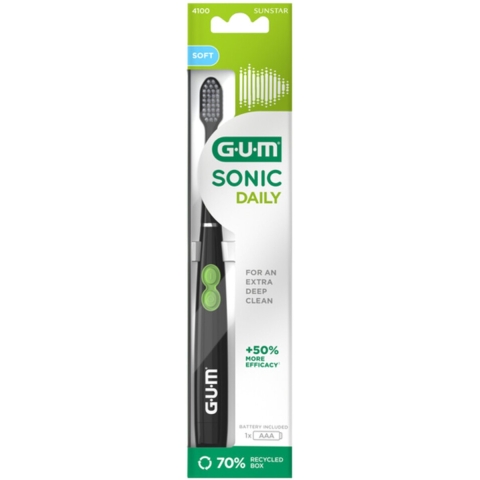 Gum Sonic Daily Tandenborstel Zwart