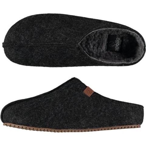 Apollo Zweedse Sloffen Antraciet Maat 43/44