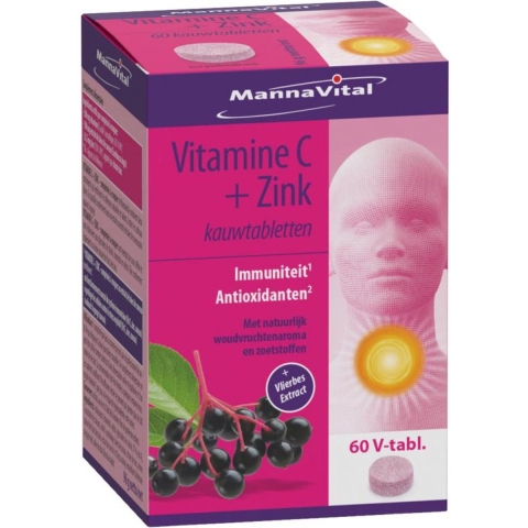 MannaVital Vitamine C + Zink Kauwtabletten
