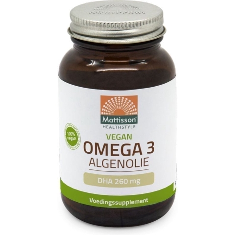 Mattisson HealthStyle Vegan Omega 3 Algenolie DHA 260mg Capsules