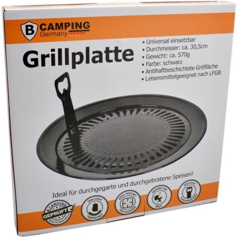 Universele Grillplaat  - GrillopzetstukØ30,5 cm BBQ  voor Camping gasfornuis